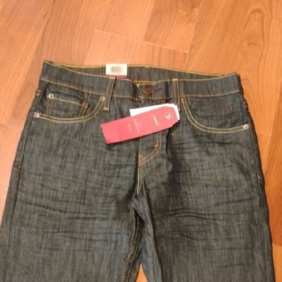 Levi's Blue Straight Jeans Classic Rigid Denim - Picture 3 of 5